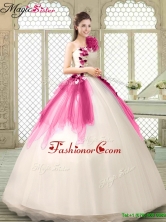Classical Multi Color Quinceanera Gowns with Appliques and Ruffles YCQD011-3FOR