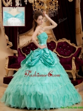 Classical Pick Ups and Ruffles Quinceanera Dresses with Strapless QDZY005DFOR