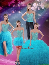 Detachable Sweetheart Beaded and Ruffles Sweet 16 Dresses QDDTA5008-3FOR