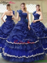 Elegant 2016 Ruffled Layers One Shoulder Quinceanera Dresses YCQD043FOR
