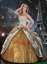 Elegant 2016 Winter Hand Made Flowers Multi Color Quinceanera Dresses with Brush Train QDDTA84002FOR