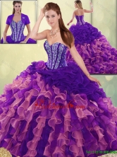 Elegant Beading and Ruffles Quinceanera Dresses with Sweetheart SJQDDT193002-1FOR