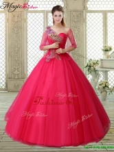 Elegant One Shoulder Beading Quinceanera Gowns with Appliques YCQD014-1FOR