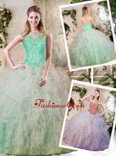 Elegant Sweetheart Quinceanera Dresses with Appliques and Ruffles SJQDDT225002FOR