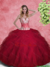 Gorgeous Ball Gown Sweetheart Quinceanera Gowns with Beading and Ruffles SJQDDT101002FOR