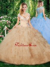 Hot Sale Ball Gown Quinceanera Gowns with Beading and Ruffles SJQDDT331002FOR
