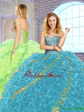 Hot Sale Floor Length Quinceanera Dresses with Lace Up SJQDDT150002-1FOR