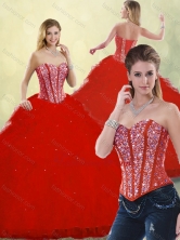 Hot Sale Red Detachable Quinceanera Dresses with Ruffles and Beading SJQDDT253002-2FOR