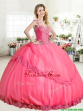 Lovely Straps Big Puffy Quinceanera Dress with Beading and Appliques YYPJ043-2FOR