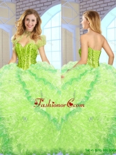 Luxurious Beading and Ruffles Quinceanera Gowns in Multi Color SJQDDT148002FOR