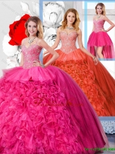 Modest Ball Gown Straps 2016 Detachable Quinceanera Dresses SJQDDT127001FOR