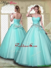 New Style Beading Sweetheart Quinceanera Dresses in Aqua Blue YCQD048FOR