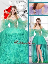 New Style Sweetheart Detachable Quinceanera Gowns with Ruffles SJQDDT123001FOR