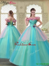 Perfect Off the Shoulder Quinceanera Dresses in Multi Color YCQD027-1FOR