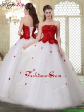 Popular A Line Strapless Quinceanera Dresses with Ruffles YCQD071FOR