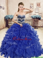 Popular Beaded and Ruffled Big Puffy Quinceanera Dress in Organza YYPJ059-1FOR