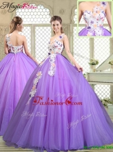 Popular Beading and Appliques Quinceanera Gowns with One Shoulder YCQD045FOR