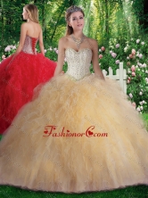 Pretty Ball Gown Beading and Ruffles Sweet 16 Gowns SJQDDT315002FOR