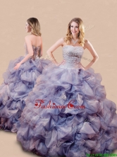 Romantic Beaded and Bubble Big Puffy Quinceanera Dress in Lavender XFQD1189FOR