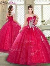 Spring Beautiful One Shoulder Quinceanera Gowns with Beading YCQD021FOR