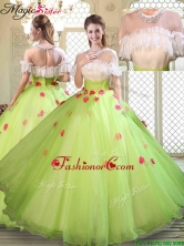 Spring Beautiful Scoop Quinceanera Dresses with Ruffles  YCQD065FOR