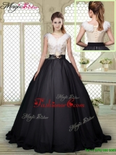 Winter Exquisite Brush Train Quinceanera Dresses with Feather and Bowknot YCQD035FOR