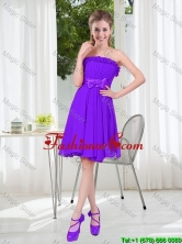 2016 Fall Popular A Line Strapless Dama Dress with Bowknot BMT001D-4FOR