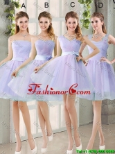 2016 Spring A Line Short Dama Dresses with Belt BMT014-7FOR
