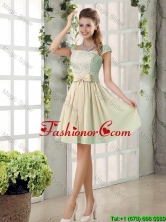 2016 Spring A Line Square DamaDresses with Bowknot BMT010E-5FOR