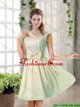 2016 Summer A Line Straps Lace Dama Dresses with Bowknot BMT010B-5FOR