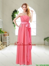 Beautiful Strapless Watermelon Red Dama Dresses with Sash BMT055FFOR