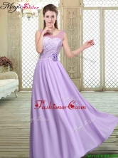Best Scoop Lace Dama Dresses in Lavender BMT066DFOR