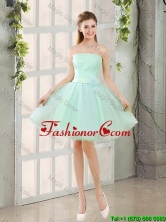 Custom Made A Line Strapless Dama Dresses with Belt BMT014A-5FOR