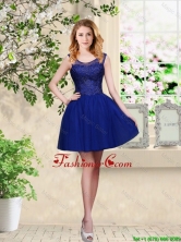 Decent Short Appliques Scoop Dama Dresses in Royal Blue BMT034CFOR