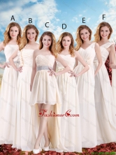 Elegant Empire Champagne Dama Dresses with Hand Made Flowers  BMT033FOR