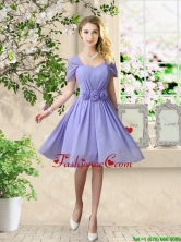 Elegant Hand Made Flowers Dama Dresses with Short Sleeves BMT056AFOR