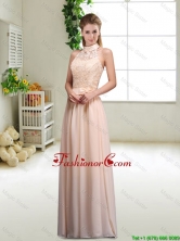 Elegant Laced and Bowknot Dama Dresses with Halter Top BMT045AFOR