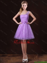 Elegant One Shoulder Dama Dresses with Lace and Appliques BMT058AFOR