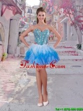 Elegant Short Multi Color Dama Dresses with Beading and Ruffles QDDTA83003FOR