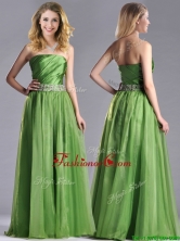 Exclusive Strapless Beaded Decorated Waist Dama Dress with Side Zipper THPD160FOR