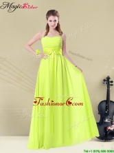 Fashionable Sweetheart Belt Dama Dresses in Yellow Green BMT008-10CFOR