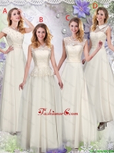 Feminine Champagne Laced Dama Dresses with Appliques BMT060FOR