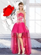 High Low Beaded Modest Dama Dresses with A Line SJQDDT125004FOR