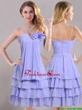 Hot Sale Ruffled Layers and Handcrafted Flower Dama Dress in Lavender THPD217FOR