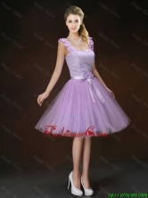 Luxurious Appliques and Bowknot Dama Dresses with Straps BMT063BFOR