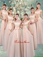 Luxurious Champagne Dama Dresses with Lace and Bowknot BMT045FOR