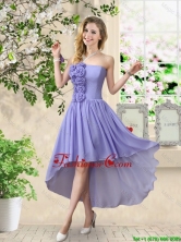 Pretty Strapless Chiffon Dama Dresses with High Low BMT056BFOR