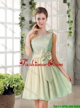 Short A Line One Shoulder Lace 2016 Summer Dama Dresses BMT010B-5FOR