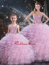 2016 Beautiful Macthing Sister Dresses with Beading and Ruffles QDDTA113002-LGFOR