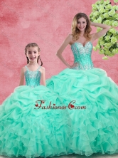 2016 Romantic Beading Macthing Sister Dresses in Apple Green SJQDDT102002-LGFOR